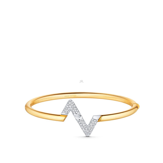 [Glow Muse]BRACELET VOLTE UPSIDE DOWN EN OR ET DIAMANTS