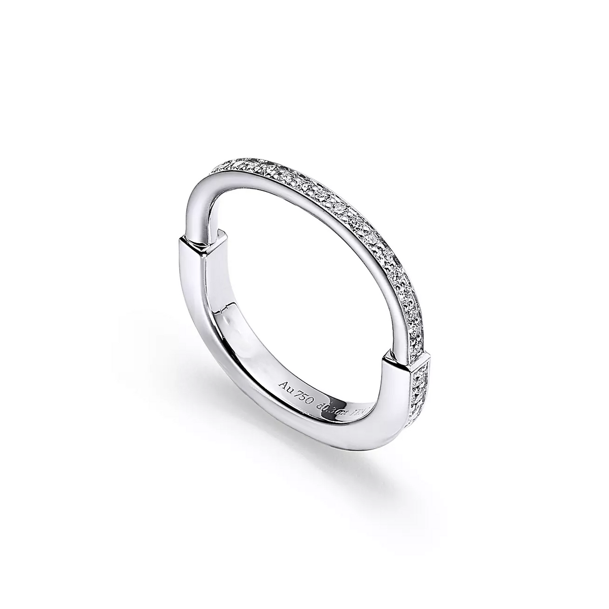[Glow Muse ]LOCK RING SILVER DIAMOND PAVED