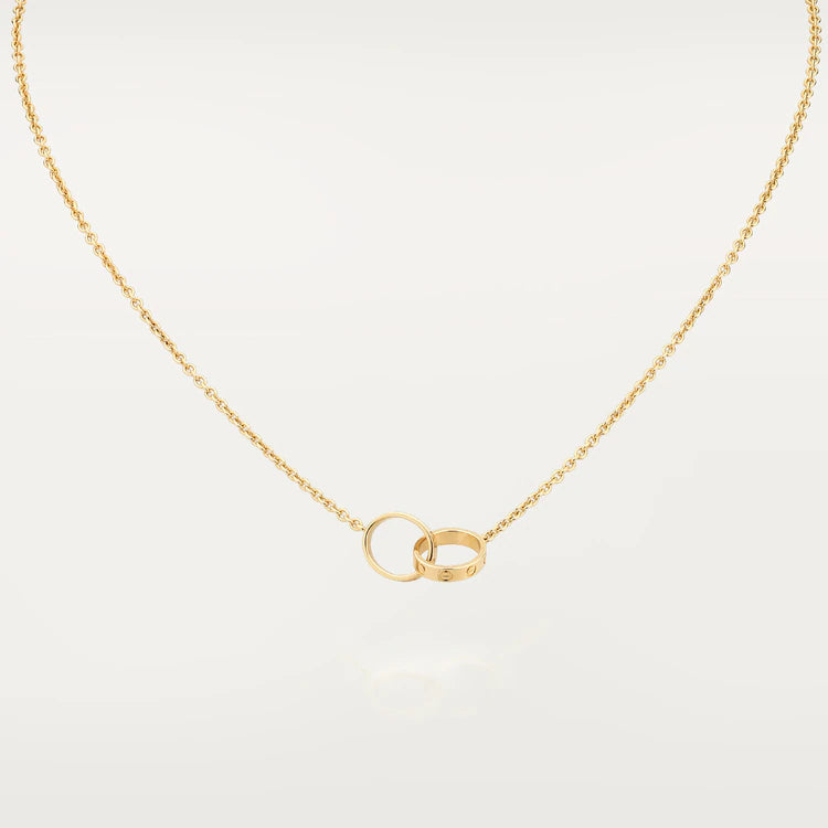 [Glow Muse]COLLIER AMOUR DOUBLE ANNEAU DORÉ