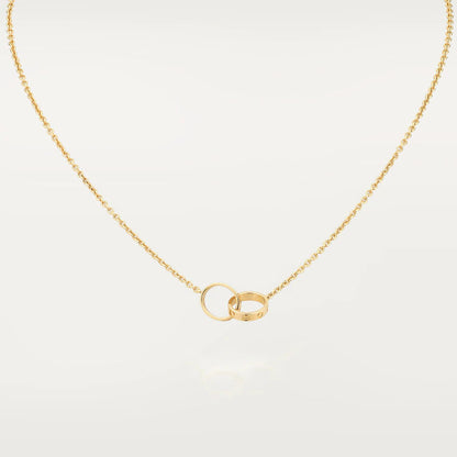 [Glow Muse]COLLIER AMOUR DOUBLE ANNEAU DORÉ