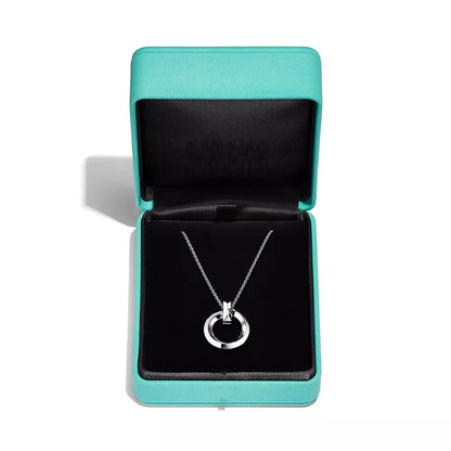 [Glow Muse ]T CIRCLE PENDENT SILVER NECKLACE