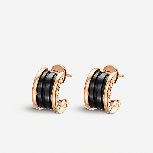 [⭐Glow Muse ]ZERO 1 PINK GOLD CERAMIC EARRINGS