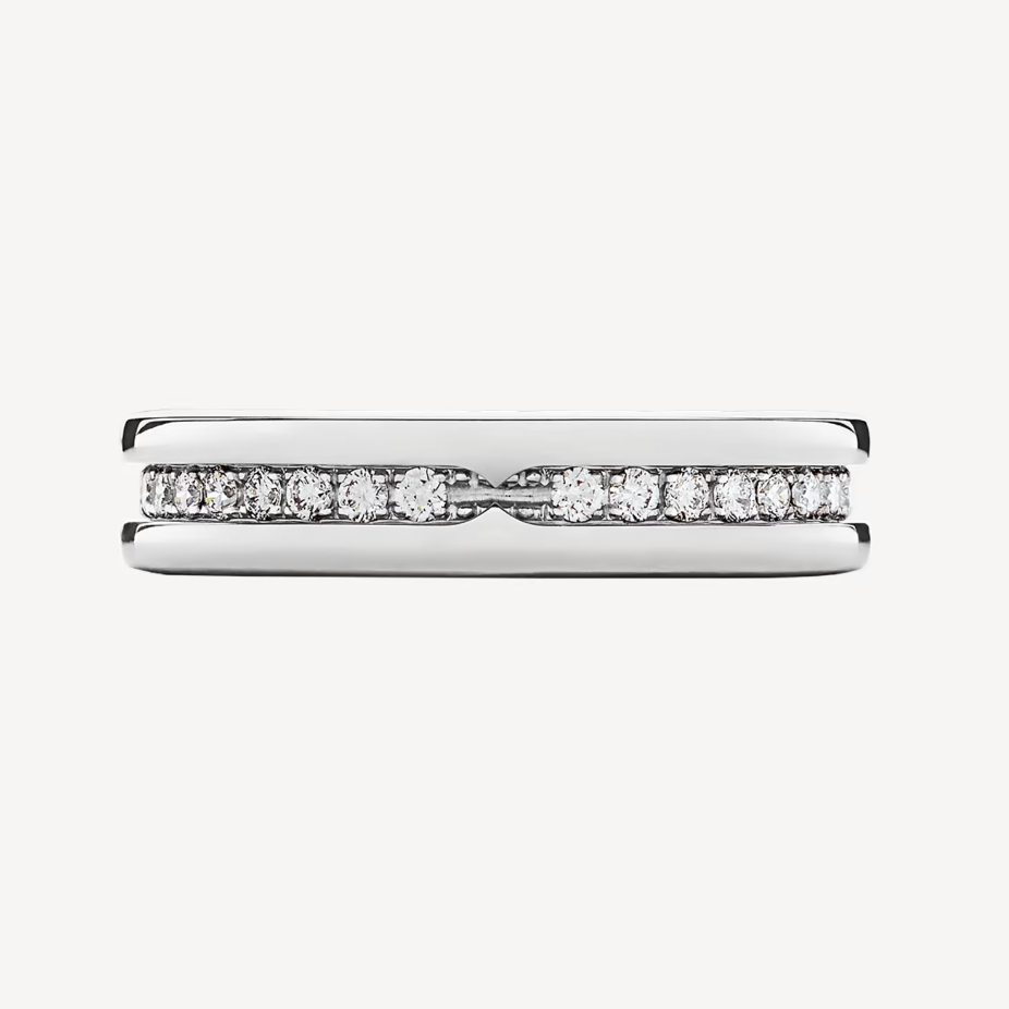 [⭐Glow Muse ]ZERO 1 ONE-BAND PAVED DIAMONDS ON THE SPIRAL RING