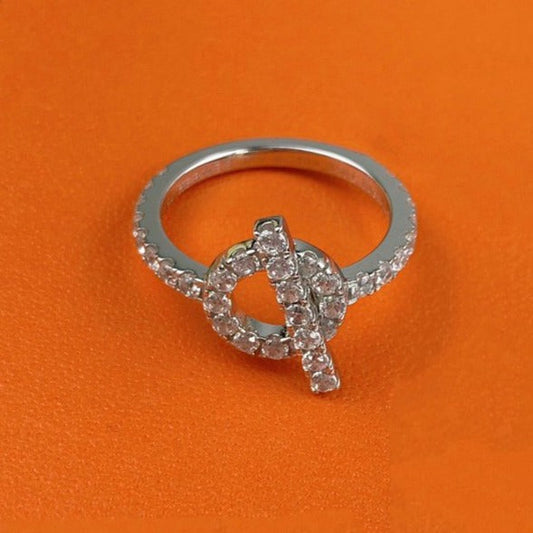 [Glow Muse]BAGUE ÉCHAPPÉE ARGENT DIAMANT