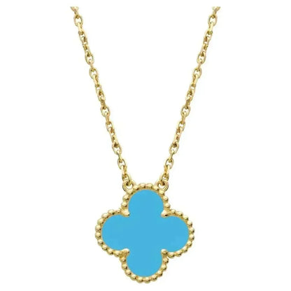 [Glow Muse] COLLIER CLOVER 15MM VINTAGE TURQUOISE