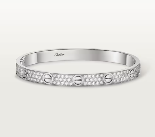 [Glow Muse] Bracelet serti de diamants, largeur 6,1 mm, NEW-LOVE