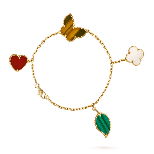 [Glow Muse]BRACELET 5 MOTIFS LUCKY SPRING EN OR