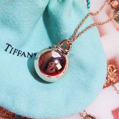 [Glow Muse ]HARDWEAR PENDENTIF BALL ROSE NECKLACE