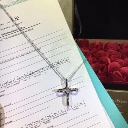 [Glow Muse ]CROSS NECKLACE STERLING SILVER MATERIAL