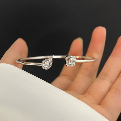 [Glow Muse]BRACELET JONC FLEX MY TWIN TOI & MOI EN ARGENT ET DIAMANT