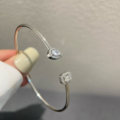 [Glow Muse]BRACELET JONC FLEX MY TWIN TOI & MOI EN ARGENT ET DIAMANT