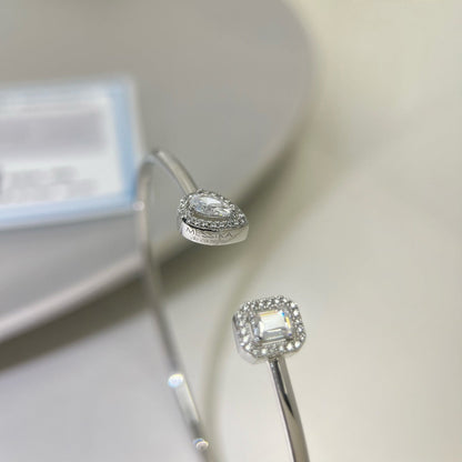 [Glow Muse]BRACELET JONC FLEX MY TWIN TOI & MOI EN ARGENT ET DIAMANT