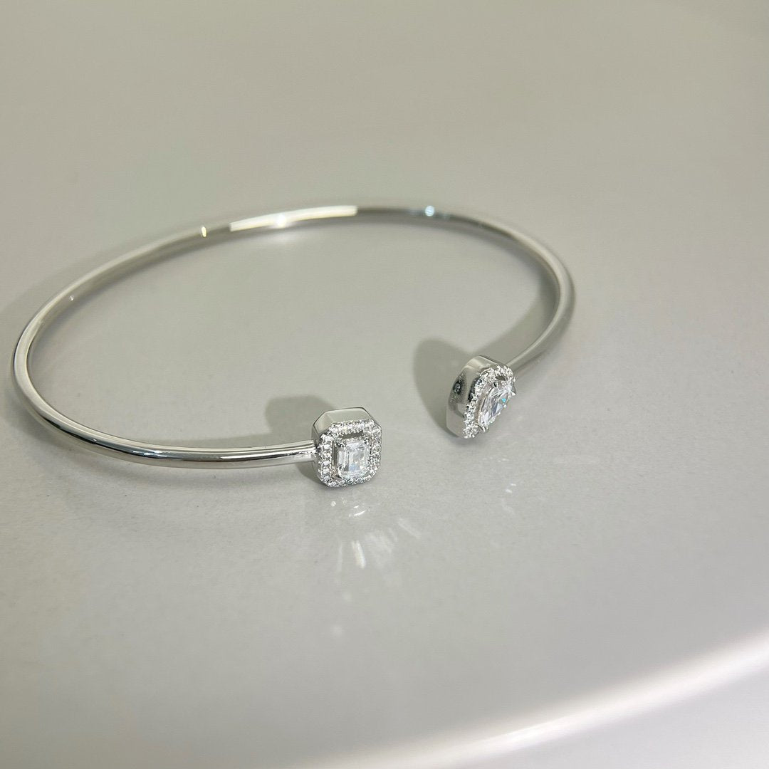[Glow Muse]BRACELET JONC FLEX MY TWIN TOI & MOI EN ARGENT ET DIAMANT