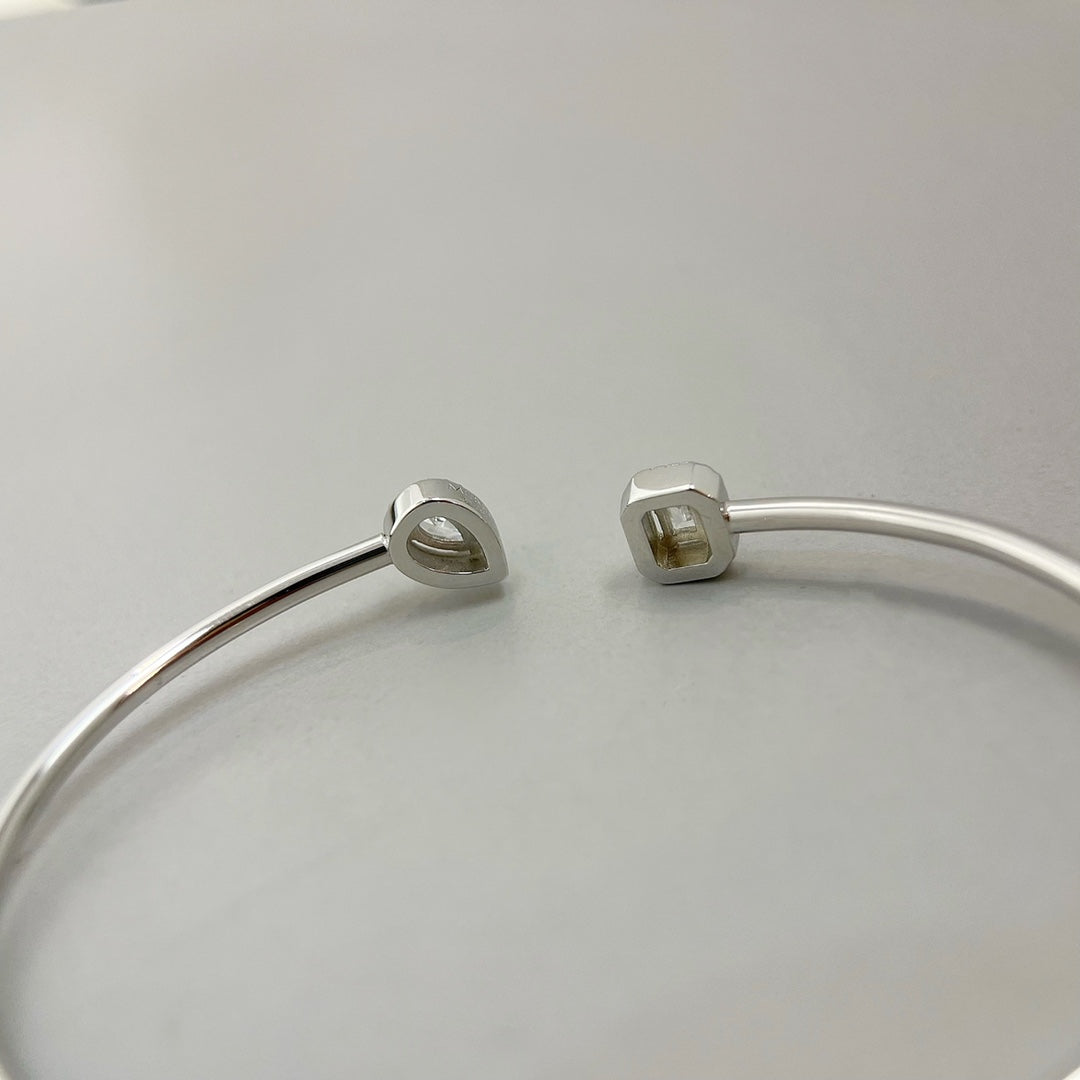 [Glow Muse]BRACELET JONC FLEX MY TWIN TOI & MOI EN ARGENT ET DIAMANT