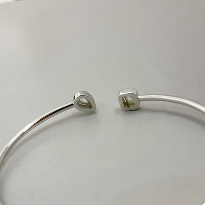 [Glow Muse]BRACELET JONC FLEX MY TWIN TOI & MOI EN ARGENT ET DIAMANT