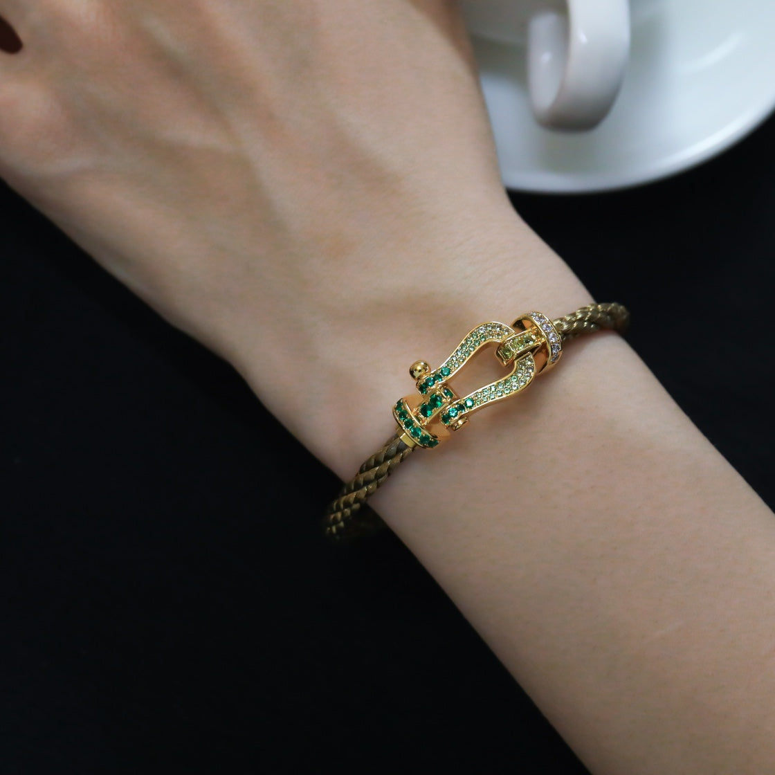 [Glow Muse]FORCE 10 OR VERT DIAMANT PAVÉ