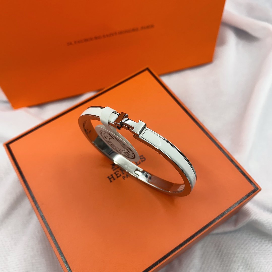 [Glow Muse]BRACELET CLASSIQUE HM CLIC BLANC 8MM ÉMAIL