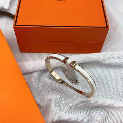 [Glow Muse]BRACELET CLASSIQUE HM CLIC BLANC 8MM ÉMAIL