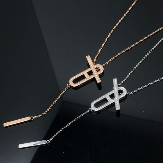 [Glow Muse]COLLIER HM PLATINE OR ROSE DIAMANT