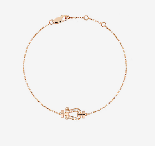 [Glow Muse]BRACELET FORCE 10 MINI MODÈLE, CHAÎNE MAILLONS, BOUCLE FULL DIAMANTS