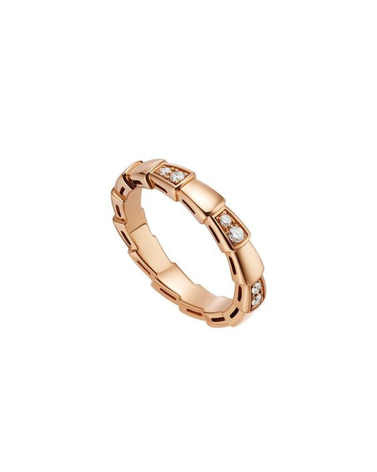 [⭐Glow Muse ]SERPENTI RING PINK GOLD  3MM