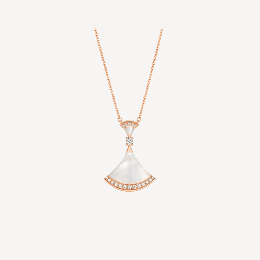 [⭐Glow Muse ]DREAM NECKLACE MOP PINK GOLD DIAMOND