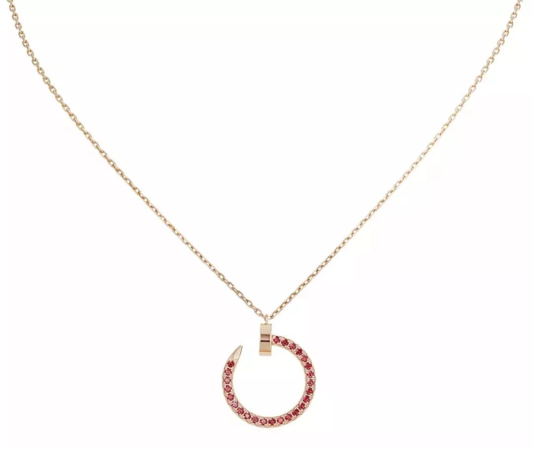 [Glow Muse]COLLIER JUSTE OR DIAMANTS ROUGES