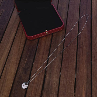 [Glow Muse]COLLIER AMULETTE ARGENT ENTIÈREMENT DIAMANTÉ