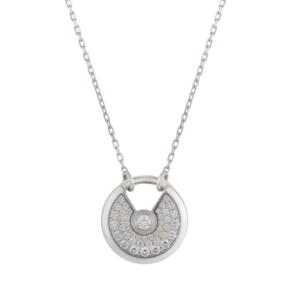[Glow Muse]COLLIER AMULETTE ARGENT ENTIÈREMENT DIAMANTÉ
