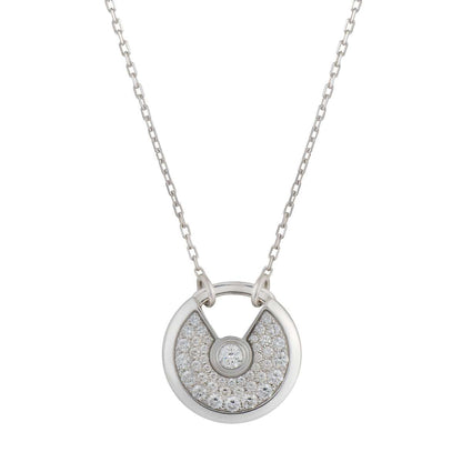 [Glow Muse]COLLIER AMULETTE ARGENT ENTIÈREMENT DIAMANTÉ