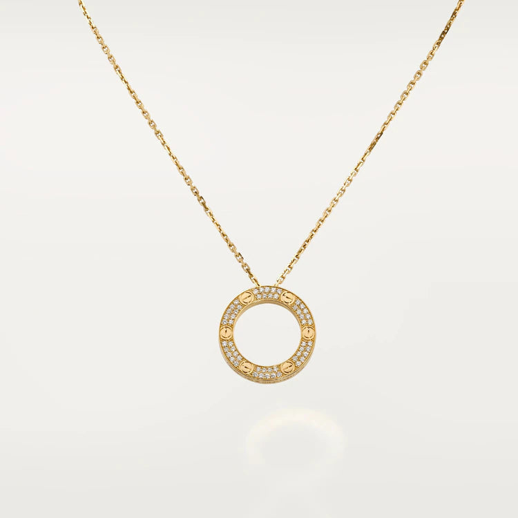 [Glow Muse]COLLIER LOVE RÉGLABLE OR ROSE
