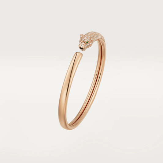 [Glow Muse]BRACELET OUVERT PANTHÈRE EN OR ROSE ET DIAMANTS