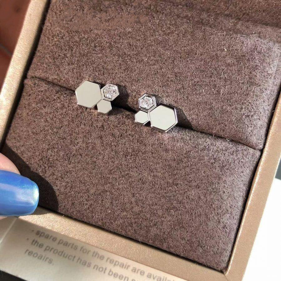 [Glow Muse]BOUCLES D'OREILLES BEE LOVE EN ARGENT ET DIAMANT