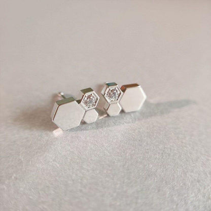 [Glow Muse]BOUCLES D'OREILLES BEE LOVE EN ARGENT ET DIAMANT