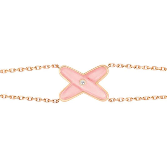 [Glow Muse]BRACELET JEUX PINK MOP OR ROSE 1 DIAMANT