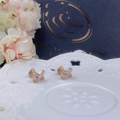 [Glow Muse]BOUCLES D'OREILLES EN DIAMANT ET OR ROSE