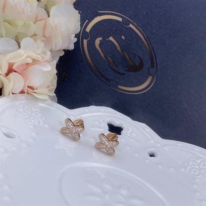 [Glow Muse]BOUCLES D'OREILLES EN DIAMANT ET OR ROSE