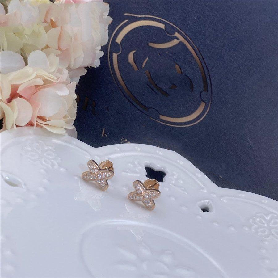 [Glow Muse]BOUCLES D'OREILLES EN DIAMANT ET OR ROSE