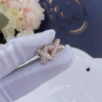 [Glow Muse]BOUCLES D'OREILLES EN DIAMANT ET OR ROSE