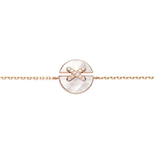[Glow Muse]ENSEMBLE DE BRACELETS MOP OR ROSE DIAMANTS