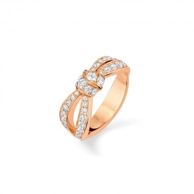 [Glow Muse]BAGUE LIENS OR ROSE ET DIAMANT