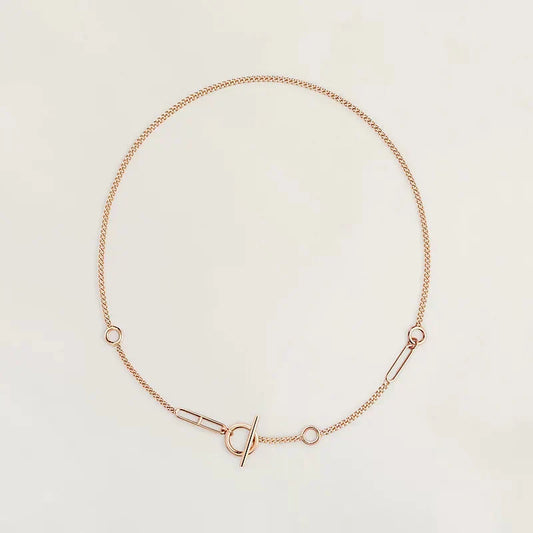 [Glow Muse]COLLIER CŒUR CHAÎNE D'ANCRE EN ARGENT HM