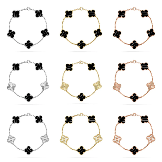 [⭐Glow Muse] COLLECTION DE BRACELETS PULSAR STONE À 5 MOTIFS CLOVER