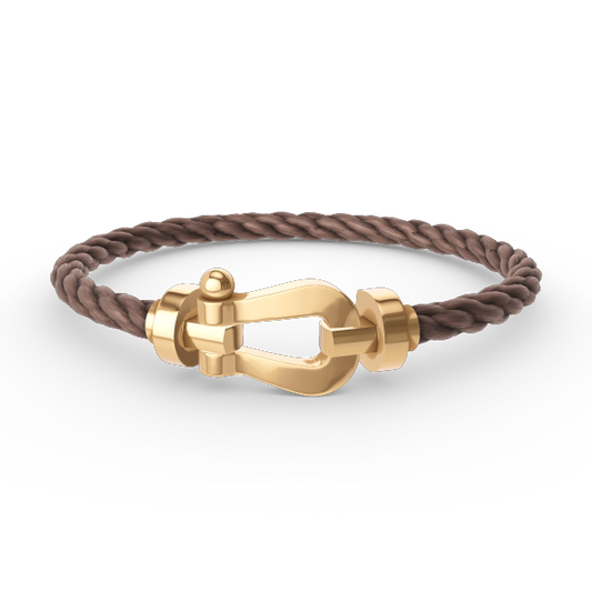 [Glow Muse]BRACELET FER À CHEVAL LARGE FORCE SANS DIAMANT OR