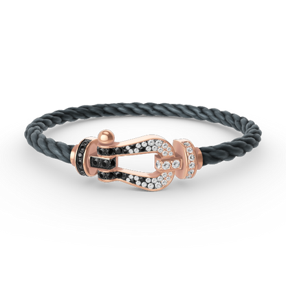 {
  "Glow Muse": "Glow Muse",
  "FORCE LARGE HORSESHOE BLACK WHITE DIAMOND BRACELET ROSE GOLD": "BRACELET FORCE GRAND MODÈLE FER À CHEVAL DIAMANTS NOIRS ET BLANCS OR ROSE"
}