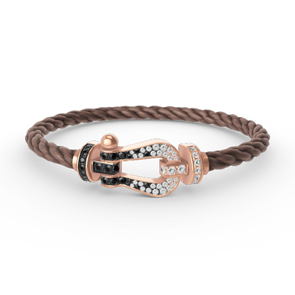 {
  "Glow Muse": "Glow Muse",
  "FORCE LARGE HORSESHOE BLACK WHITE DIAMOND BRACELET ROSE GOLD": "BRACELET FORCE GRAND MODÈLE FER À CHEVAL DIAMANTS NOIRS ET BLANCS OR ROSE"
}