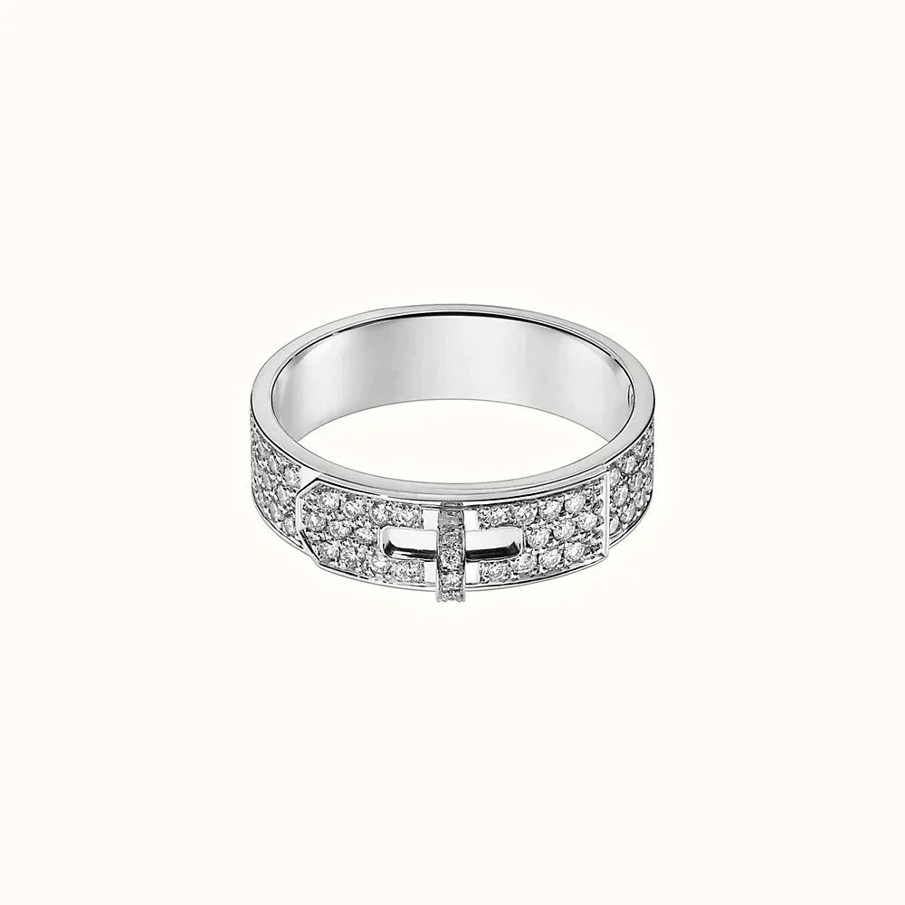 [Glow Muse]BAGUE DIAMANT KELLY ARGENT