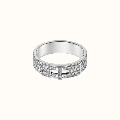 [Glow Muse]BAGUE DIAMANT KELLY ARGENT