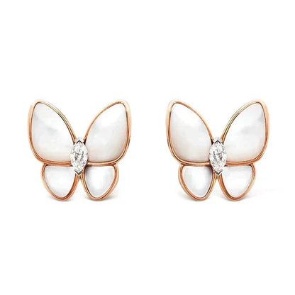 [Glow Muse]BOUCLES D'OREILLES MOP PAPILLON DIAMANT