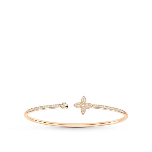[Glow Muse]BRACELET OUVERT IDYLLE OR ROSE PAVÉ DIAMANTS
